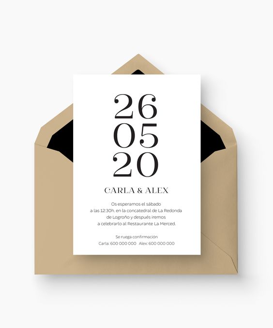 invitacion minimalista