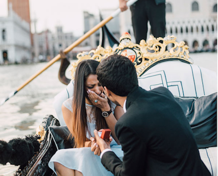 pedida de mano en venecia